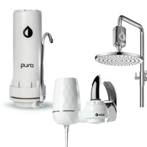 Pack Premium 3 filtros purificadores de agua para cocina y baño.