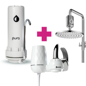 Pack Premium 3 filtros purificadores para cocina y baño.