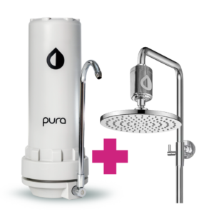 Pack Cuidado por dentro y fuera PURA Beauty para ducha y sobre mesada en la cocina